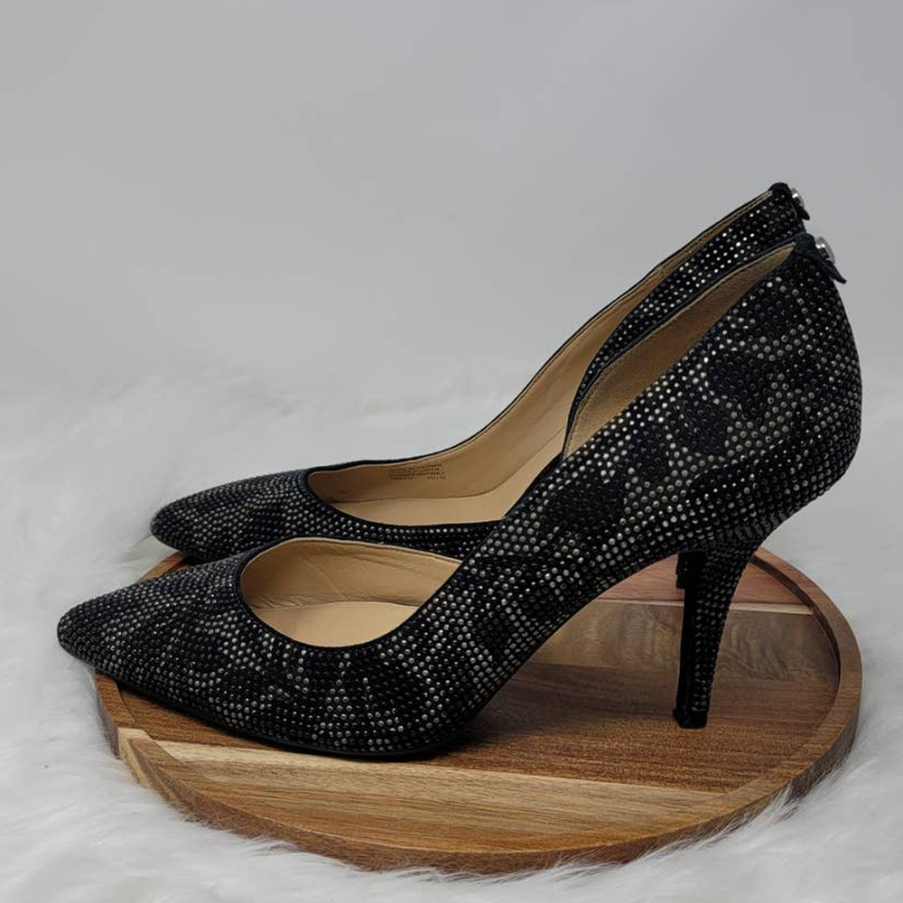 Michael Michael Kors Jamie Black Leaf 4" Pump Women's 10M - Picture 2 of 7